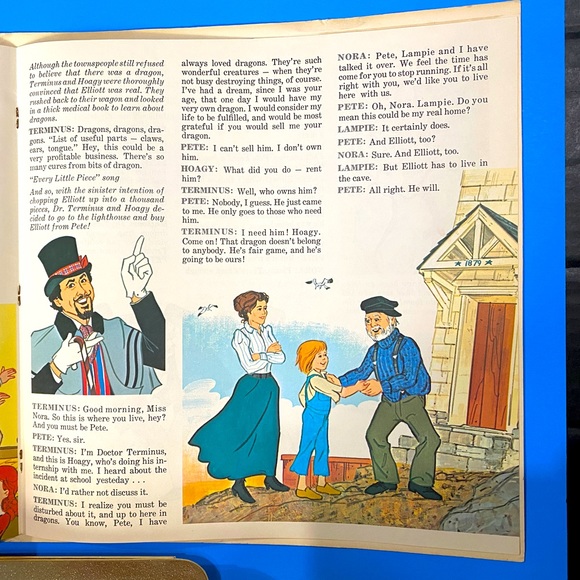 WALT DISNEY PETE’S DRAGON VTG 1977 DISNEYLAND STORYTELLER VINYL RECORD & BOOK - Picture 8 of 16